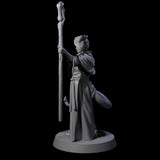 Robed Tiefling Monk C Miniature for Dungeons and Dragons, Pathfinder or other TTRPGs