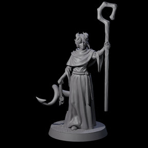 Robed Tiefling Monk C Miniature for Dungeons and Dragons, Pathfinder or other TTRPGs