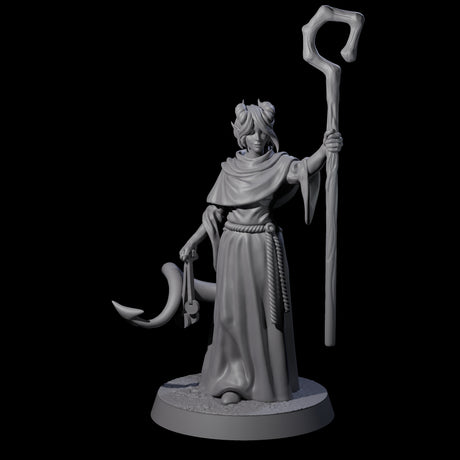 Robed Tiefling Monks Miniature for Dungeons and Dragons, Pathfinder or other TTRPGs