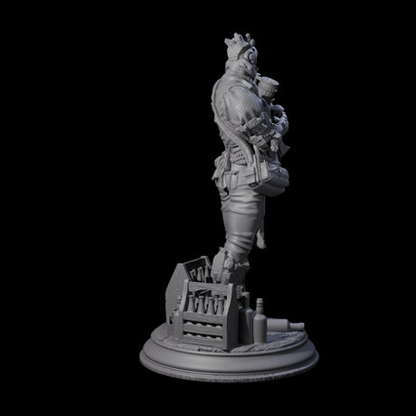 Rock Man Bartender Miniature for Dungeons and Dragons, Pathfinder or other TTRPGs