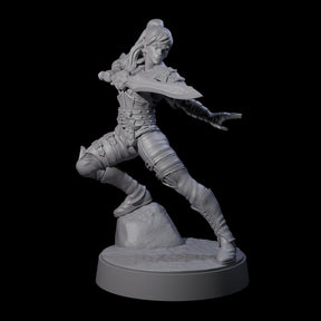 Rock Poised Elf Master Dueller Miniature for Dungeons and Dragons, Pathfinder or other TTRPGs