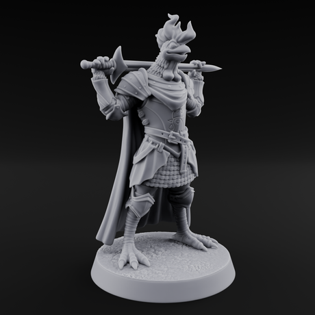 Rocking Kenku Paladin Miniature for Dungeons and Dragons, Pathfinder or other TTRPGs