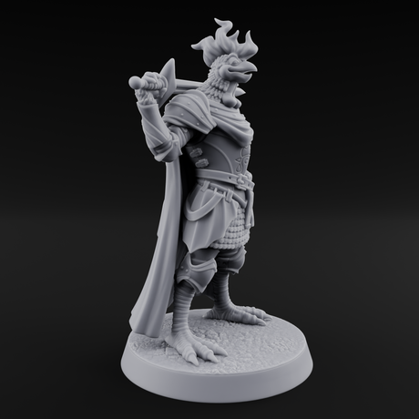 Rocking Kenku Paladin Miniature for Dungeons and Dragons, Pathfinder or other TTRPGs