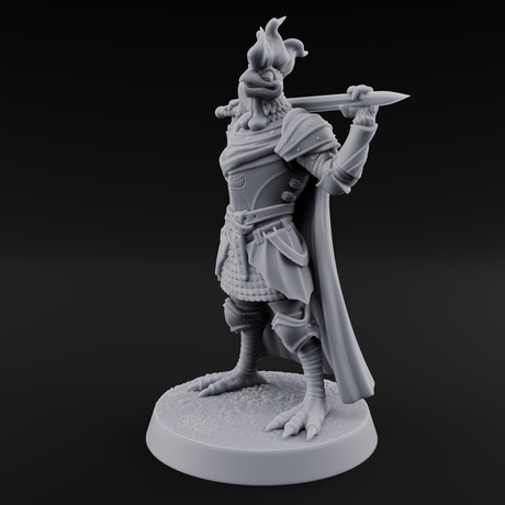 Rocking Kenku Paladin Miniature for Dungeons and Dragons, Pathfinder or other TTRPGs