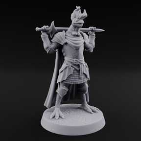 Rocking Kenku Paladin Miniature for Dungeons and Dragons, Pathfinder or other TTRPGs