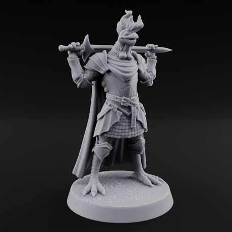 Rocking Kenku Paladin Miniature for Dungeons and Dragons, Pathfinder or other TTRPGs
