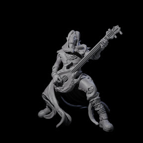 Rocking Out Elf Bard Miniature for Dungeons and Dragons, Pathfinder or other TTRPGs