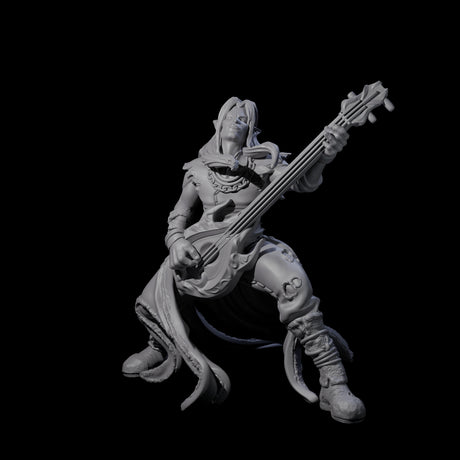 Rocking Out Elf Bard Miniature for Dungeons and Dragons, Pathfinder or other TTRPGs