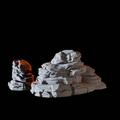 Rocks A Miniature for Dungeons and Dragons, Pathfinder or other TTRPGs