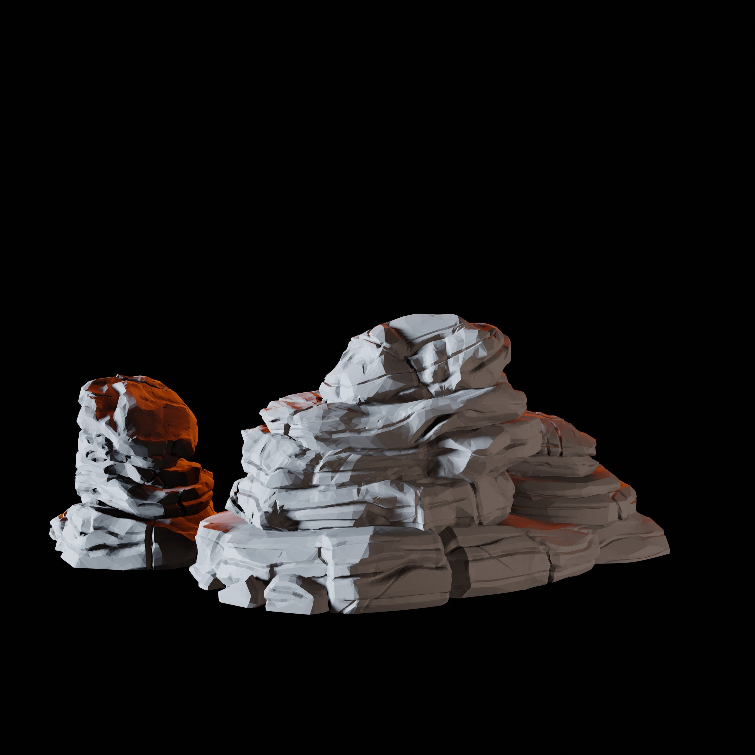 Rocks A - Desert Scatter Terrain Miniature for Dungeons and Dragons - Myth Forged