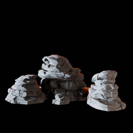 Rocks A Miniature for Dungeons and Dragons, Pathfinder or other TTRPGs