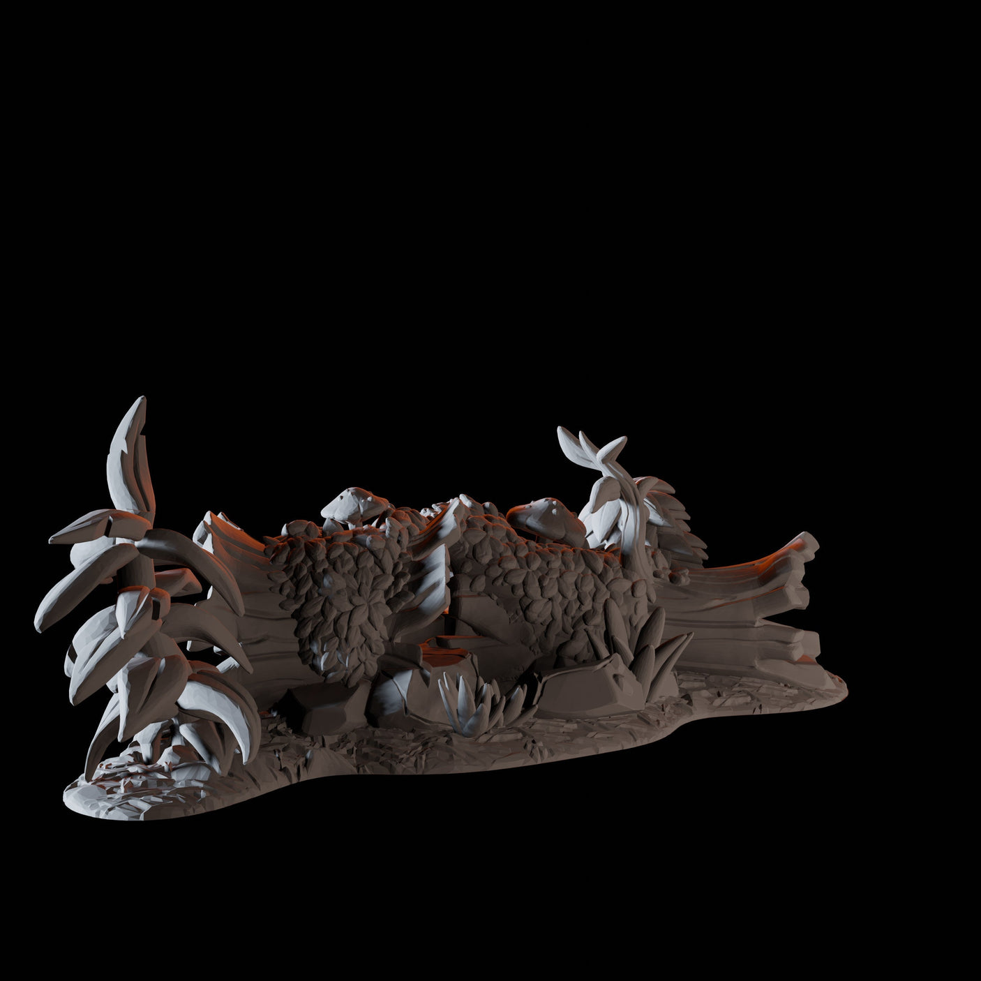 Rocks and Plants Miniature for Dungeons and Dragons, Pathfinder or other TTRPGs