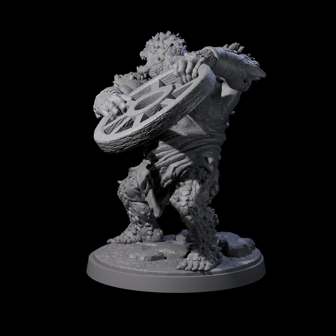 Rocky Ogre B Miniature for Dungeons and Dragons, Pathfinder or other TTRPGs