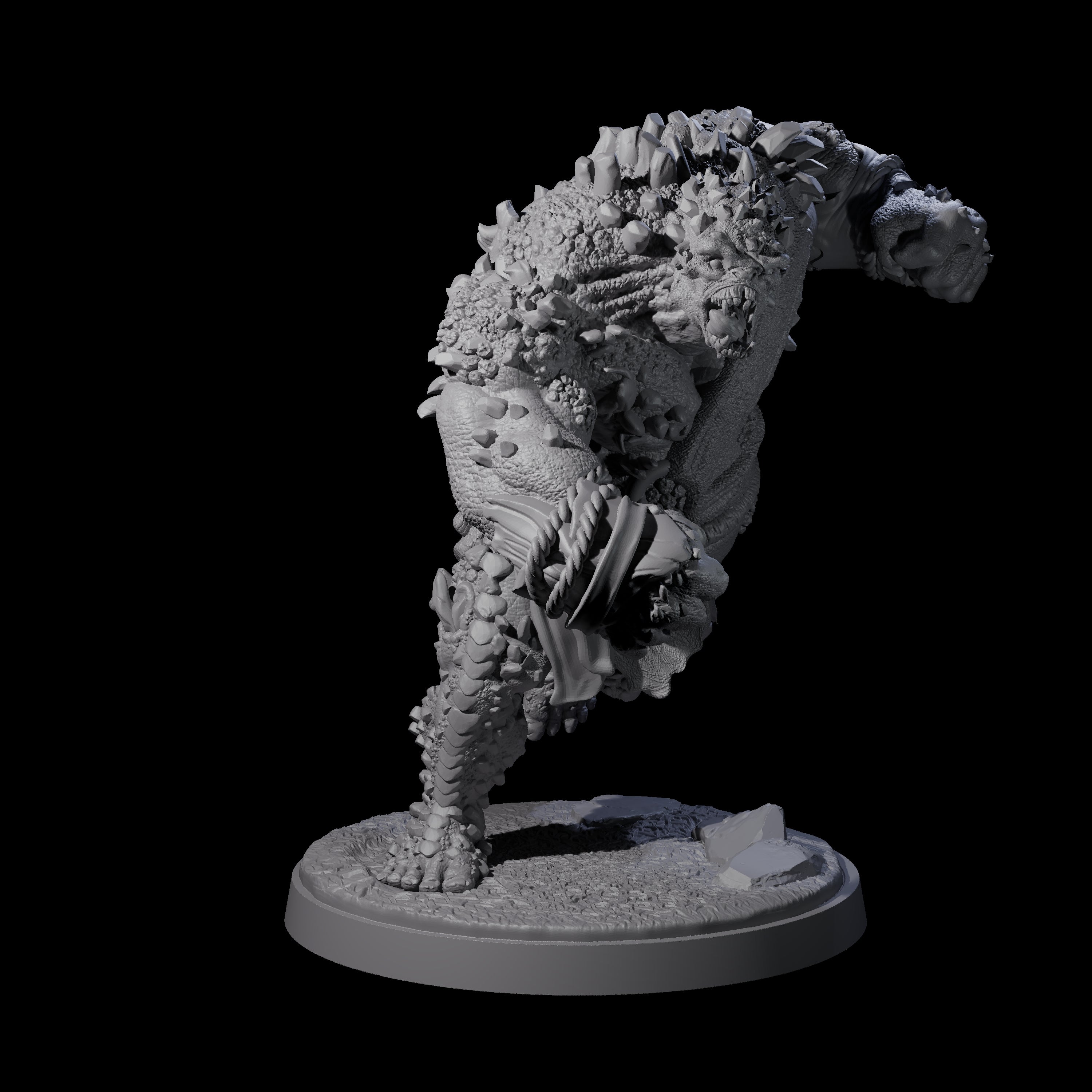 Rocky Ogre D Miniature for Dungeons and Dragons, Pathfinder or other TTRPGs