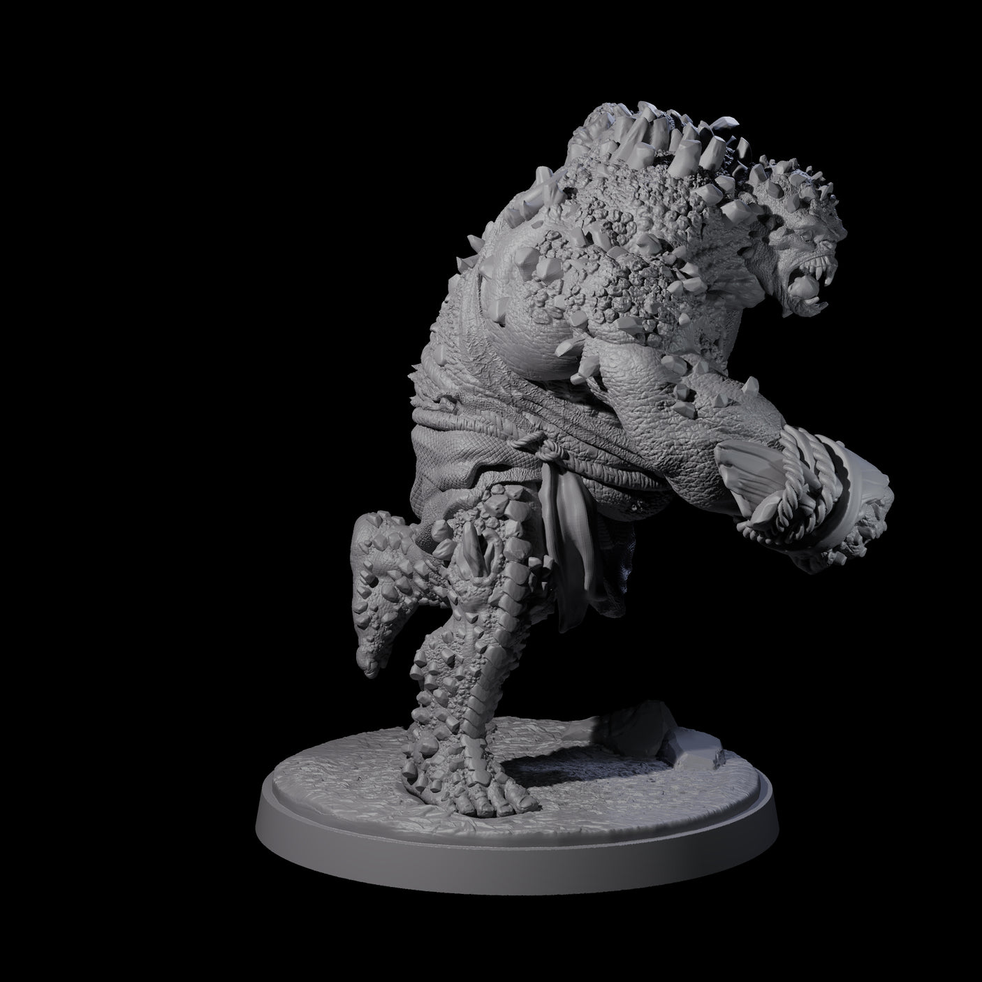 Rocky Ogre D Miniature for Dungeons and Dragons, Pathfinder or other TTRPGs