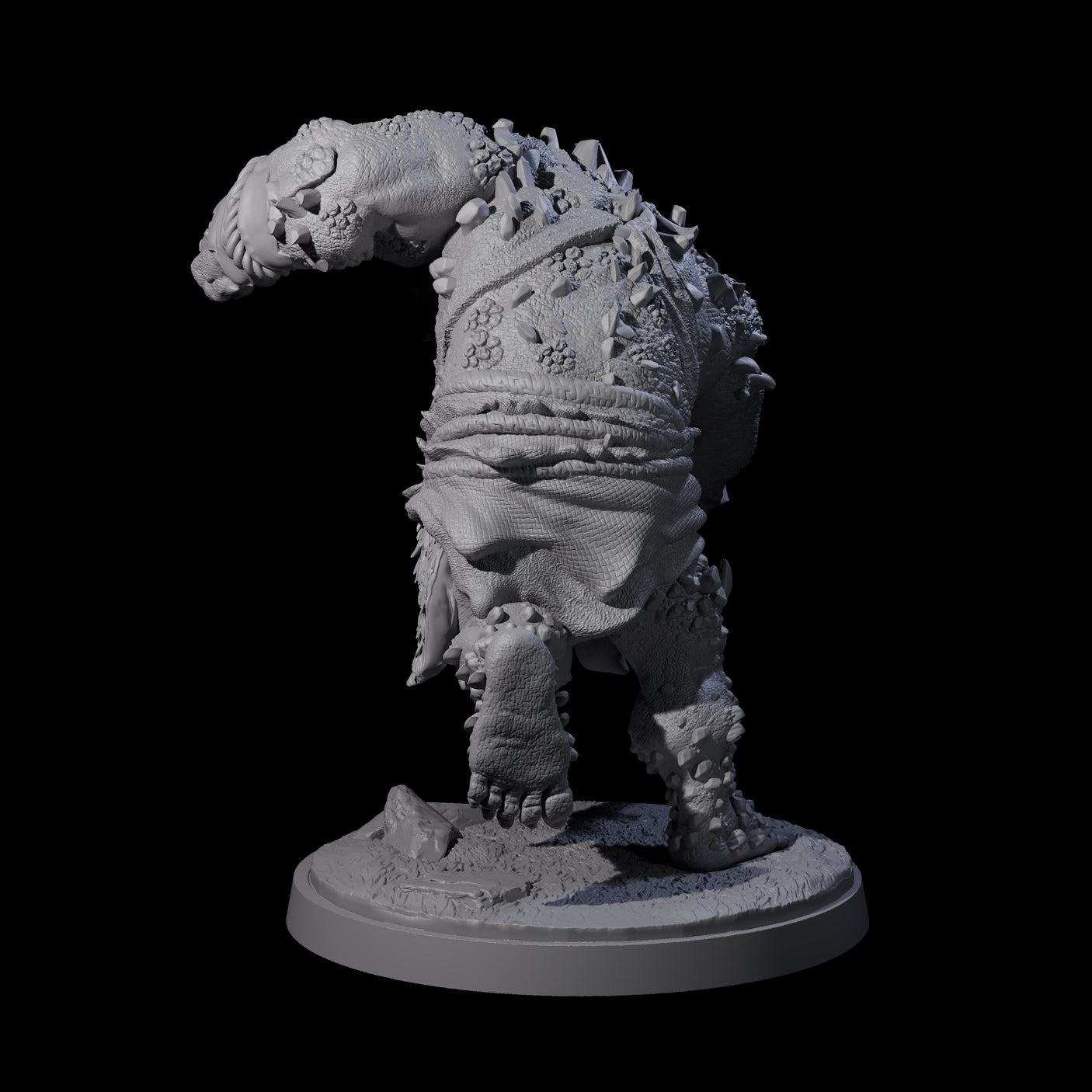 Rocky Ogre D Miniature for Dungeons and Dragons, Pathfinder or other TTRPGs