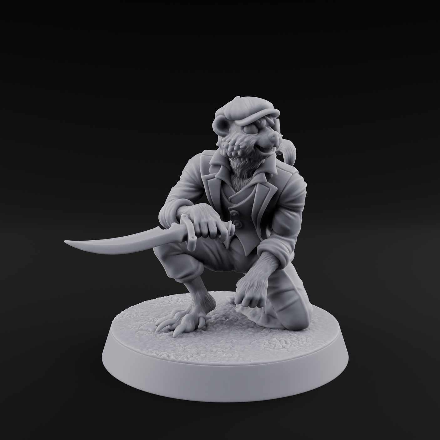 Roguish Tabaxi Pirate Miniature for Dungeons and Dragons, Pathfinder or other TTRPGs