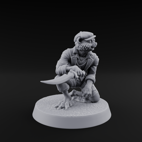 Roguish Tabaxi Pirate Miniature for Dungeons and Dragons, Pathfinder or other TTRPGs