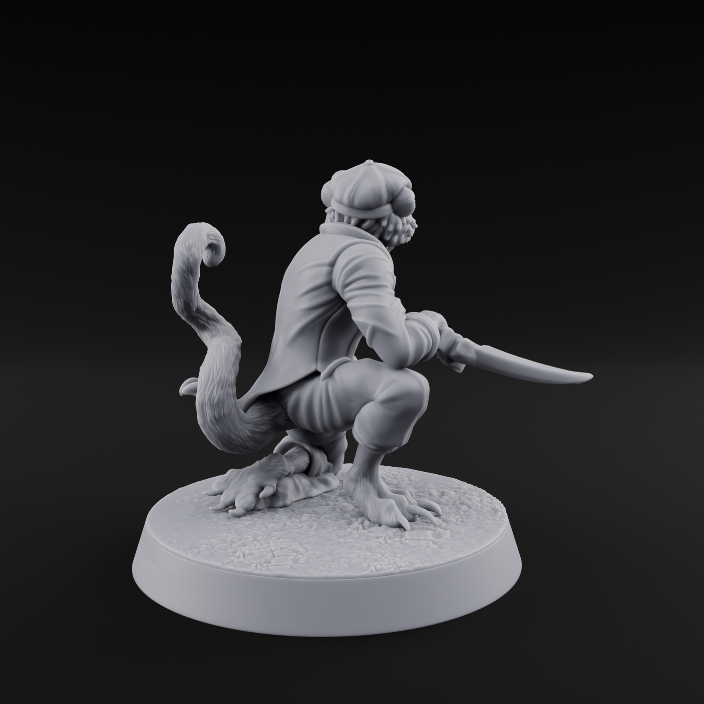 Roguish Tabaxi Pirate Miniature for Dungeons and Dragons, Pathfinder or other TTRPGs