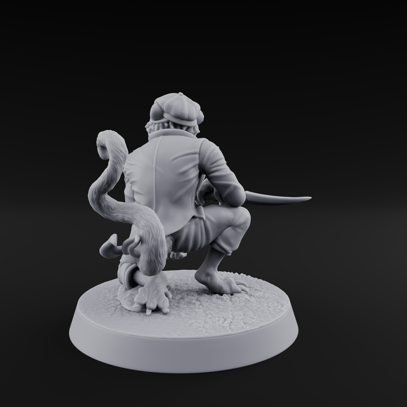 Roguish Tabaxi Pirate Miniature for Dungeons and Dragons, Pathfinder or other TTRPGs