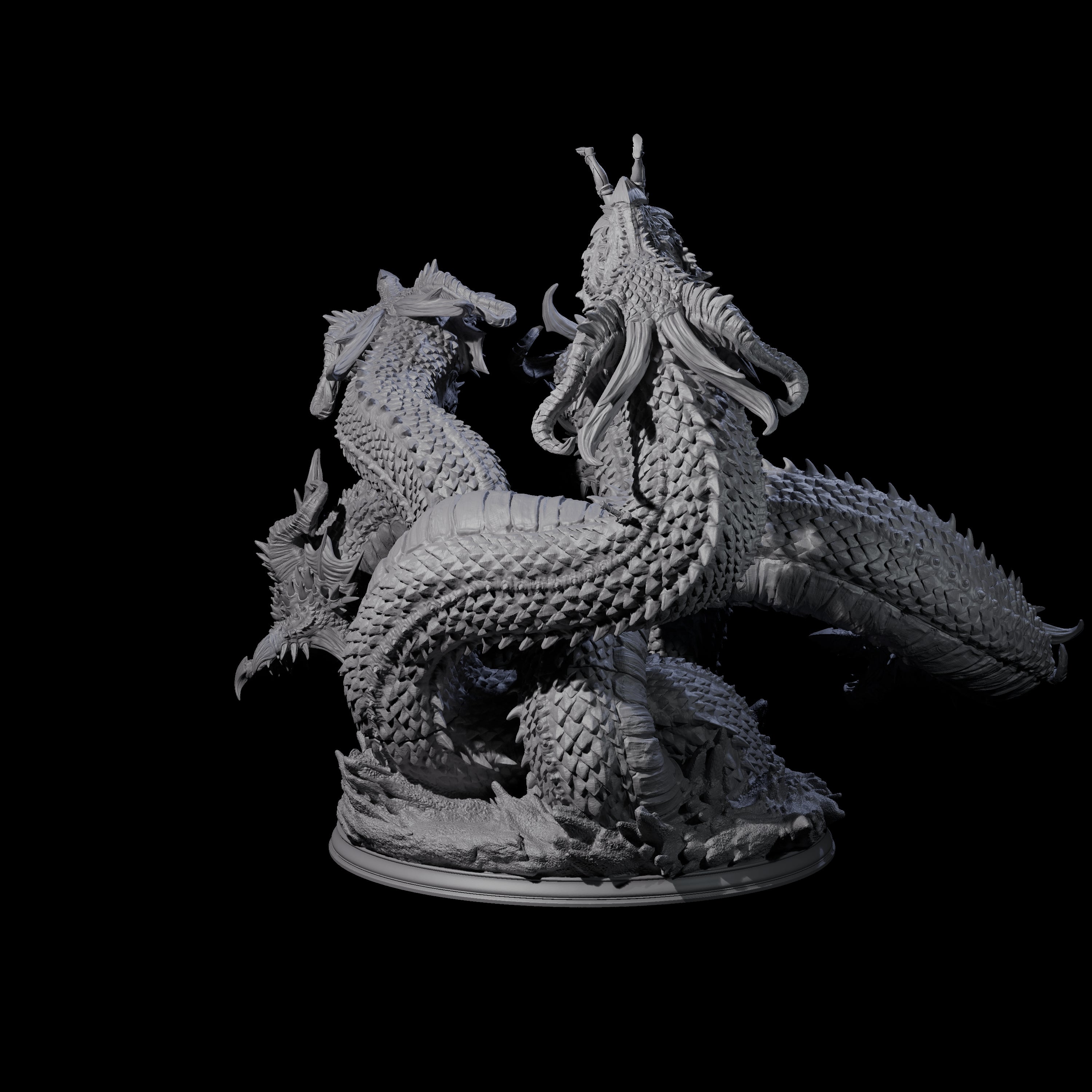 Roiling Hydra Monster Miniature for Dungeons and Dragons, Pathfinder or other TTRPGs