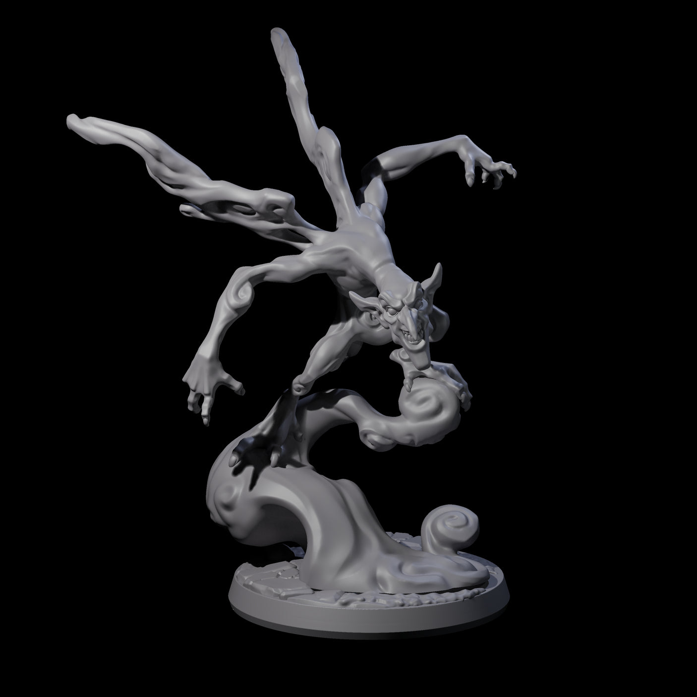 Roiling Smoke Mephit Miniature for Dungeons and Dragons, Pathfinder or other TTRPGs