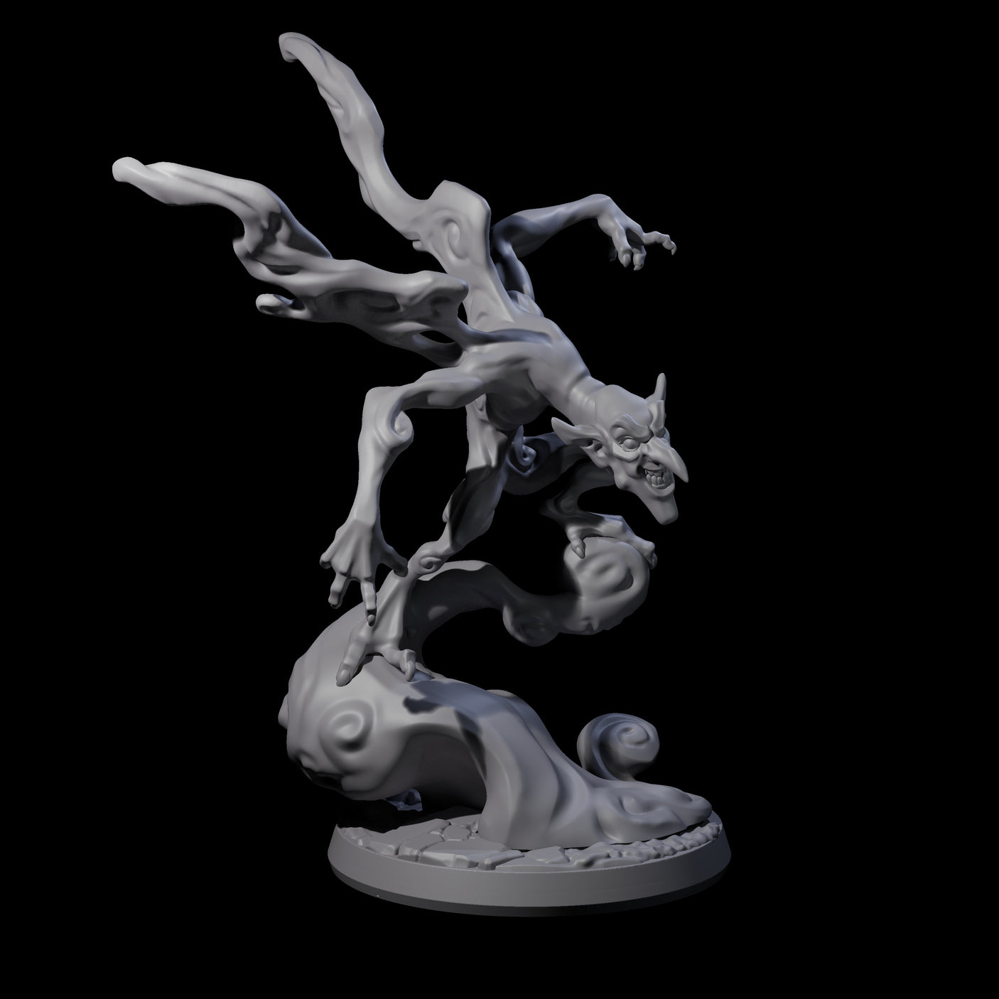 Roiling Smoke Mephit Miniature for Dungeons and Dragons, Pathfinder or other TTRPGs
