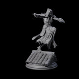 Roof Running Female Assassin Miniature for Dungeons and Dragons, Pathfinder or other TTRPGs