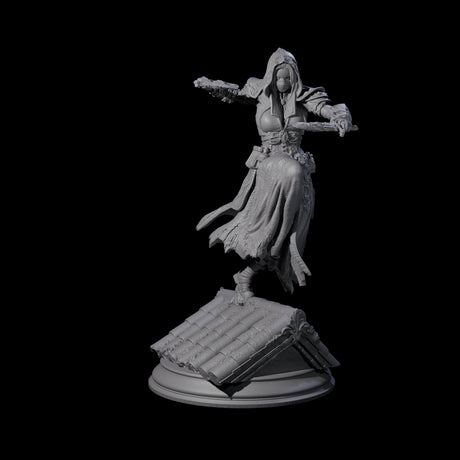 Roof Running Female Assassin Miniature for Dungeons and Dragons, Pathfinder or other TTRPGs