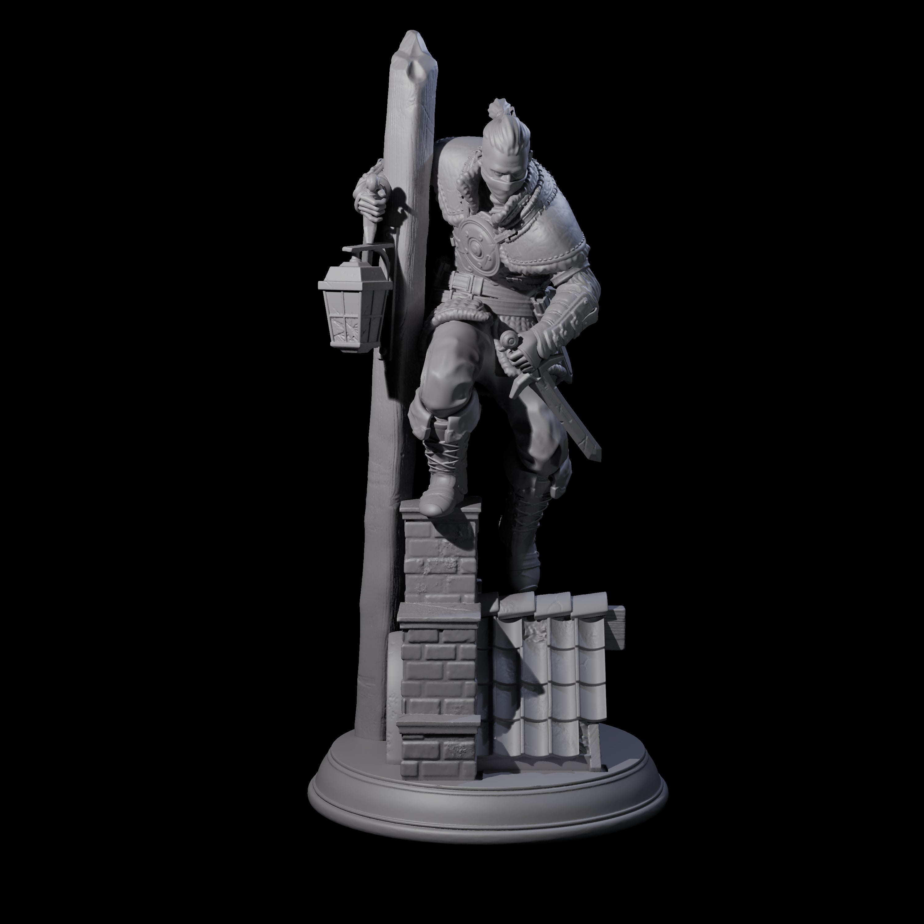 Rooftop Assassin B Miniature for Dungeons and Dragons, Pathfinder or other TTRPGs