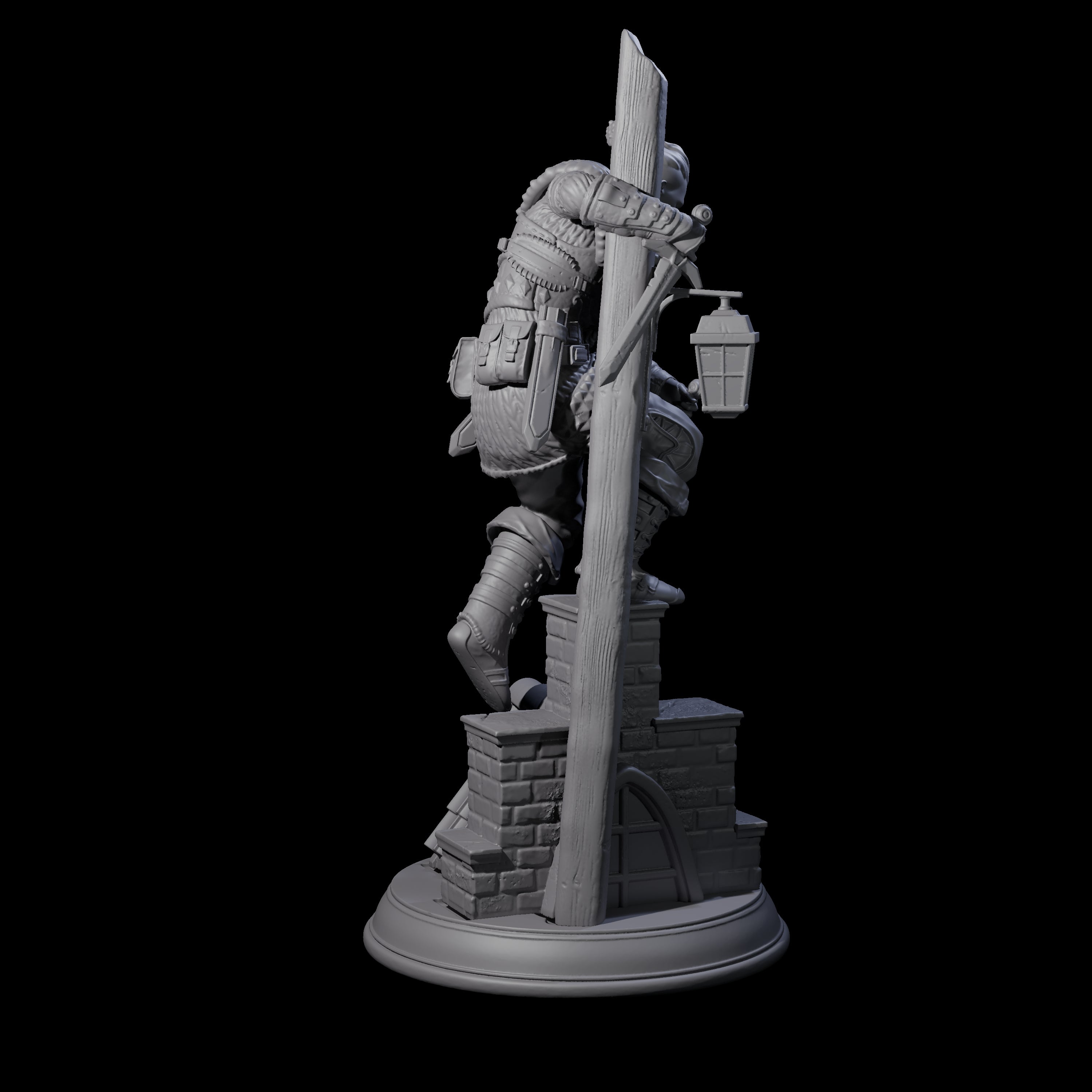 Rooftop Assassin B Miniature for Dungeons and Dragons, Pathfinder or other TTRPGs