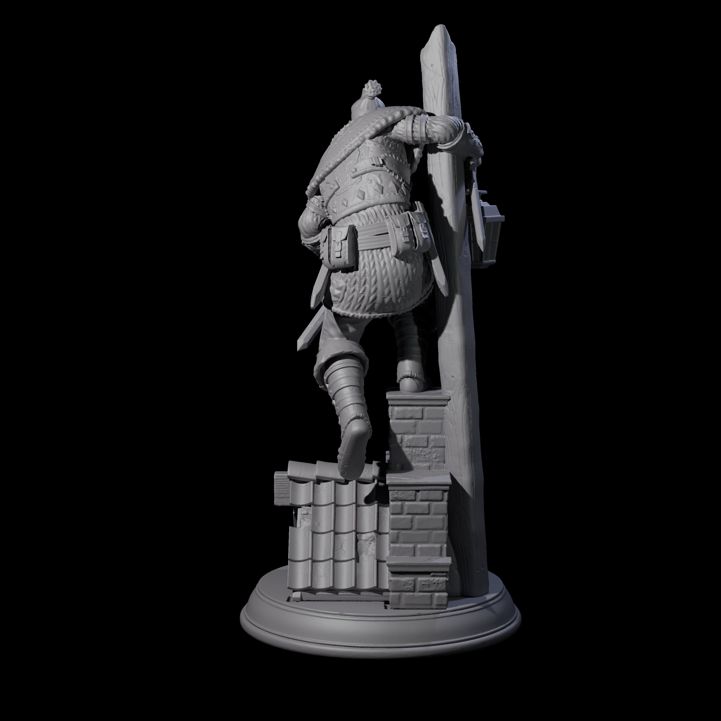 Rooftop Assassin B Miniature for Dungeons and Dragons, Pathfinder or other TTRPGs