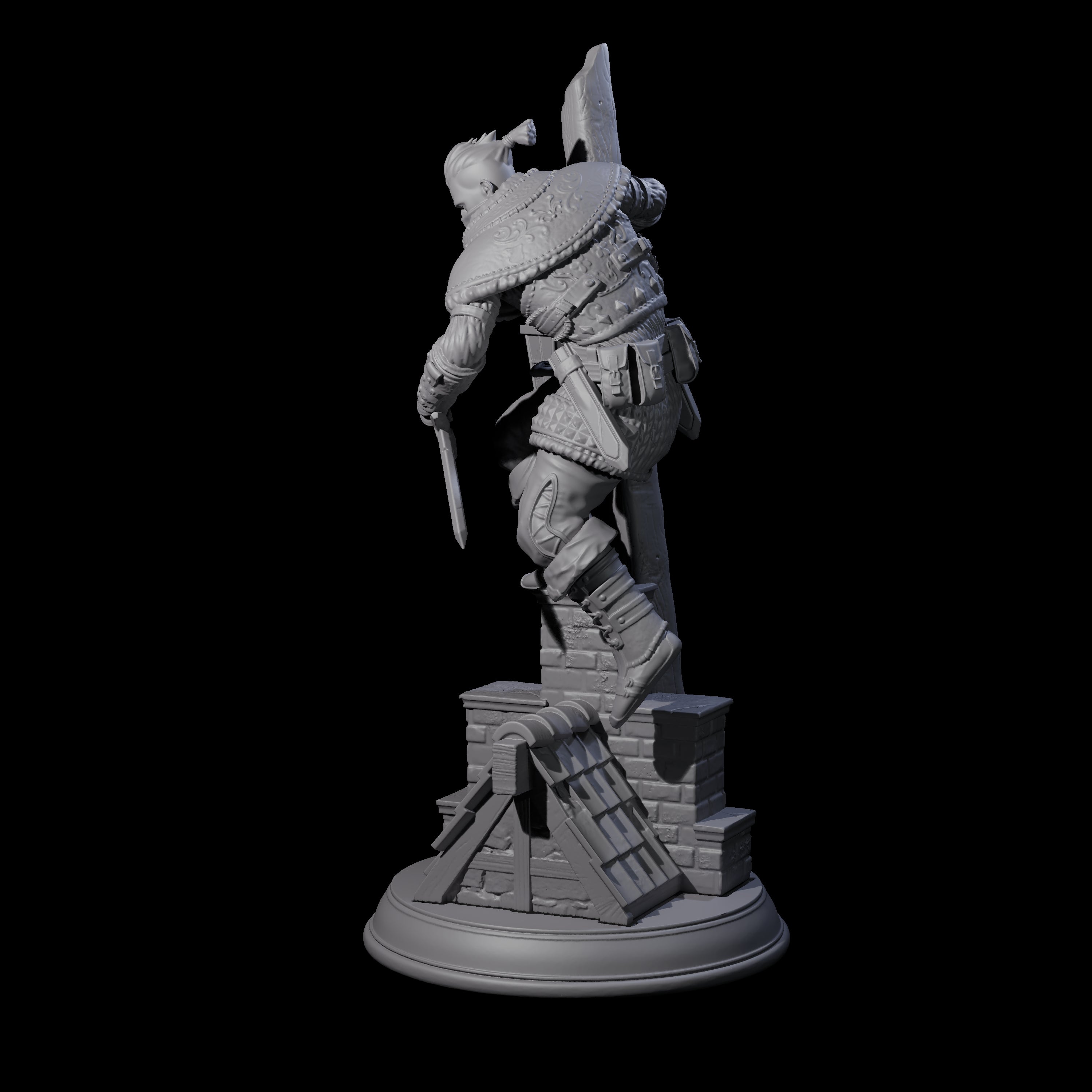 Rooftop Assassin B Miniature for Dungeons and Dragons, Pathfinder or other TTRPGs