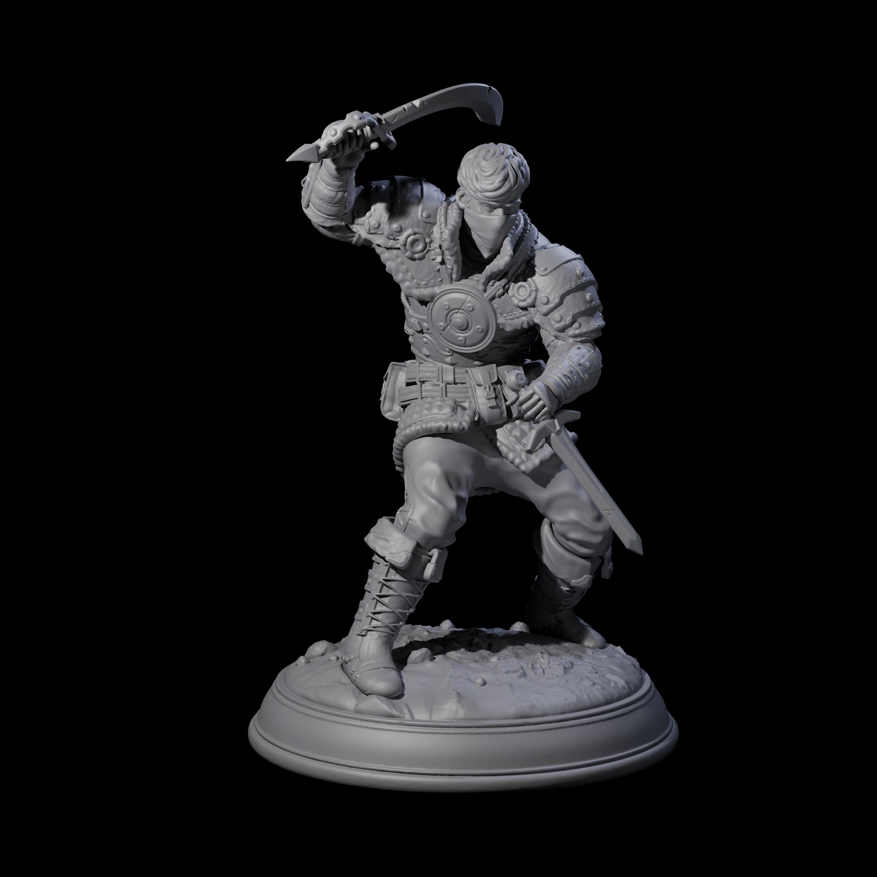 Rooftop Assassin C Miniature for Dungeons and Dragons, Pathfinder or other TTRPGs