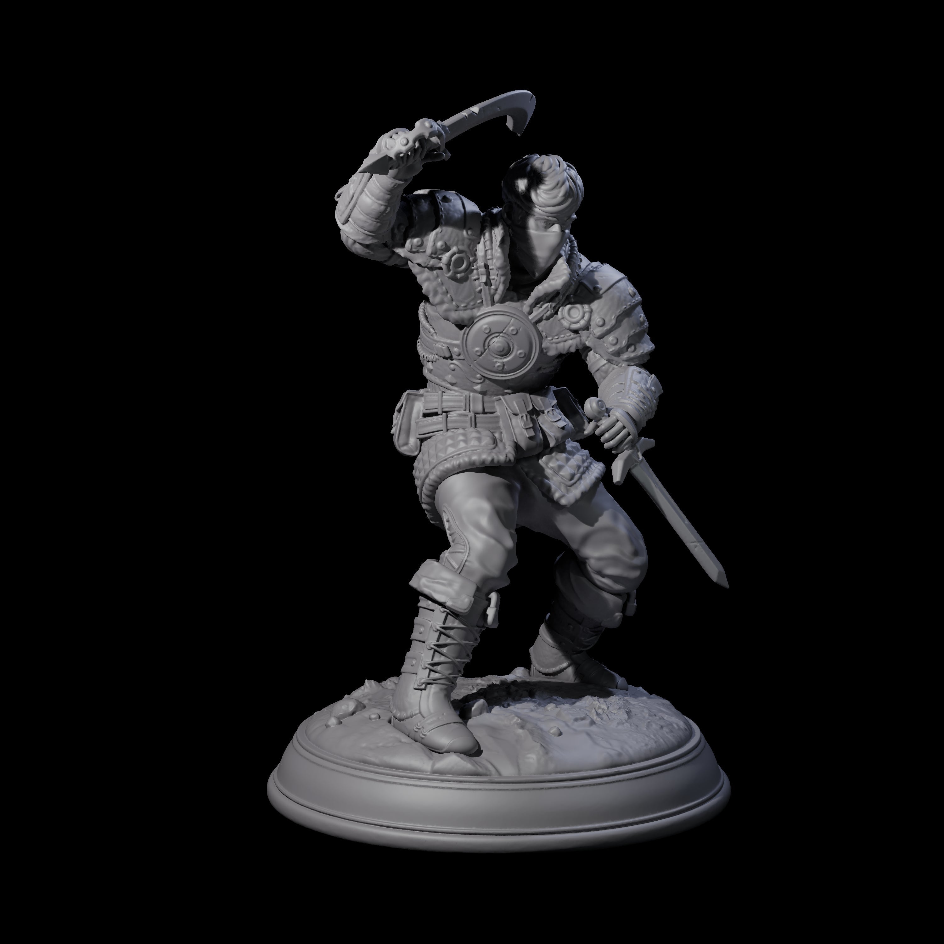 Rooftop Assassin C Miniature for Dungeons and Dragons, Pathfinder or other TTRPGs