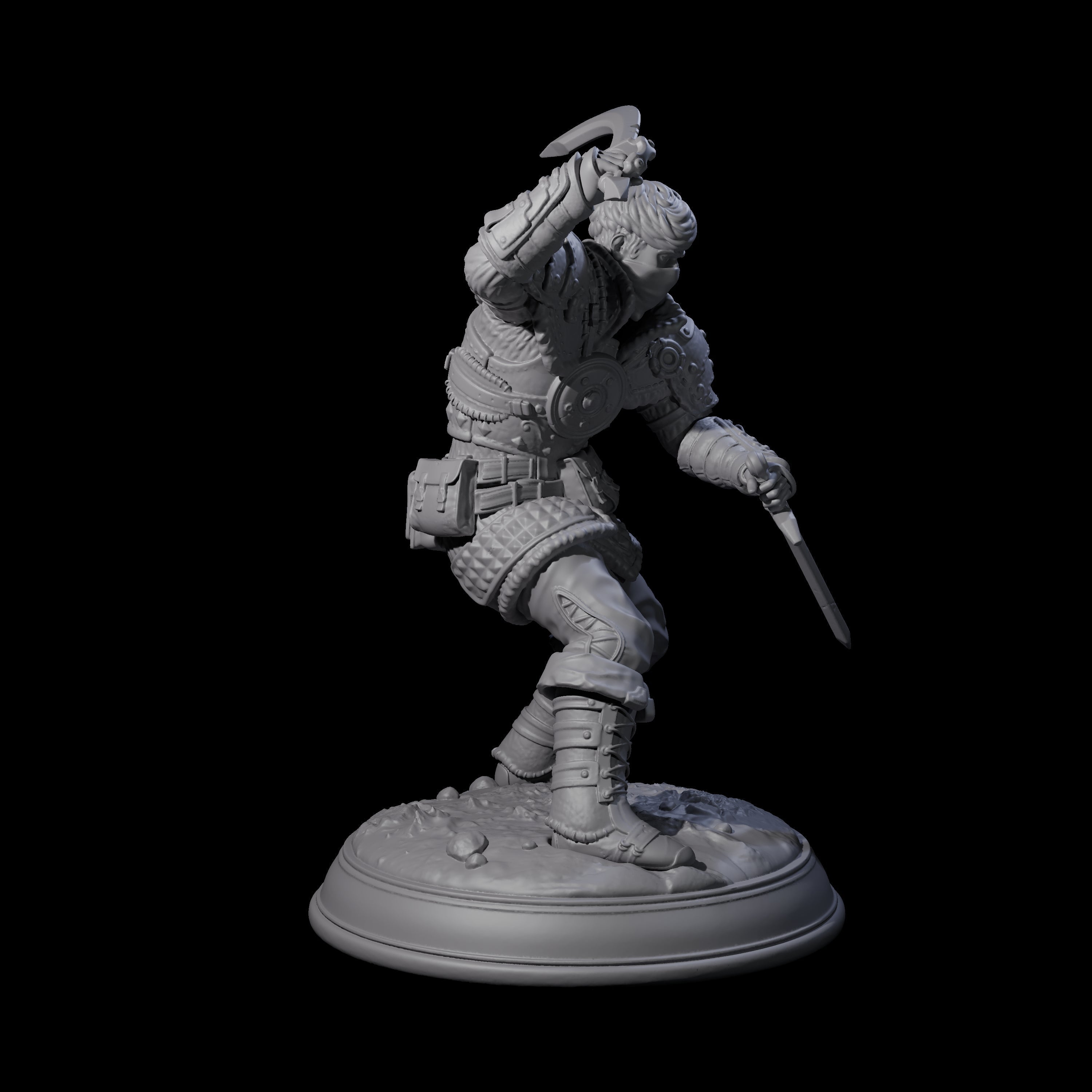 Rooftop Assassin C Miniature for Dungeons and Dragons, Pathfinder or other TTRPGs