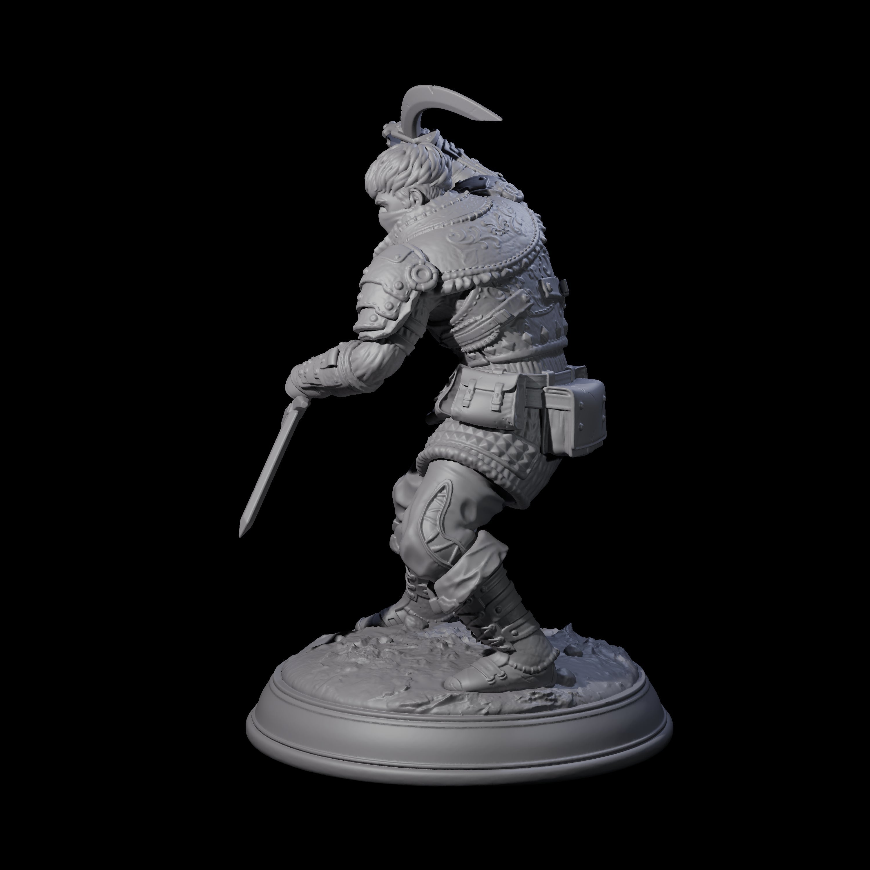 Rooftop Assassin C Miniature for Dungeons and Dragons, Pathfinder or other TTRPGs