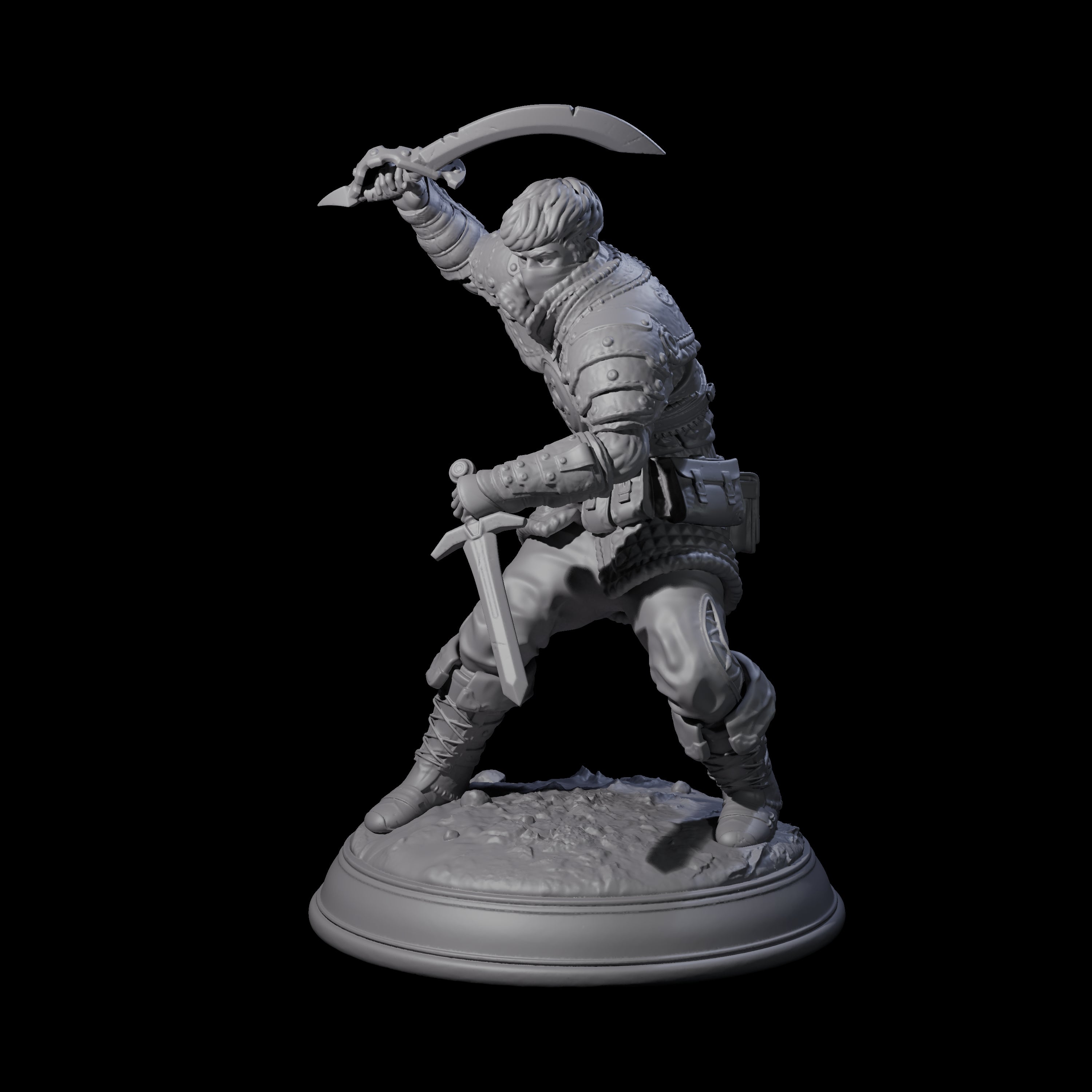 Rooftop Assassin C Miniature for Dungeons and Dragons, Pathfinder or other TTRPGs