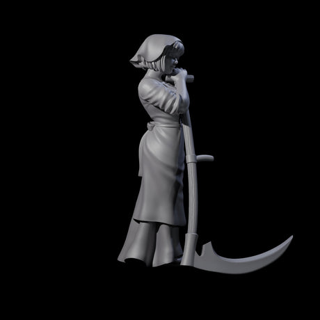 Rosalia - Resting Farm Hand Miniature for Dungeons and Dragons, Pathfinder or other TTRPGs
