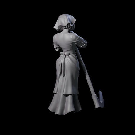Rosalia - Resting Farm Hand Miniature for Dungeons and Dragons, Pathfinder or other TTRPGs
