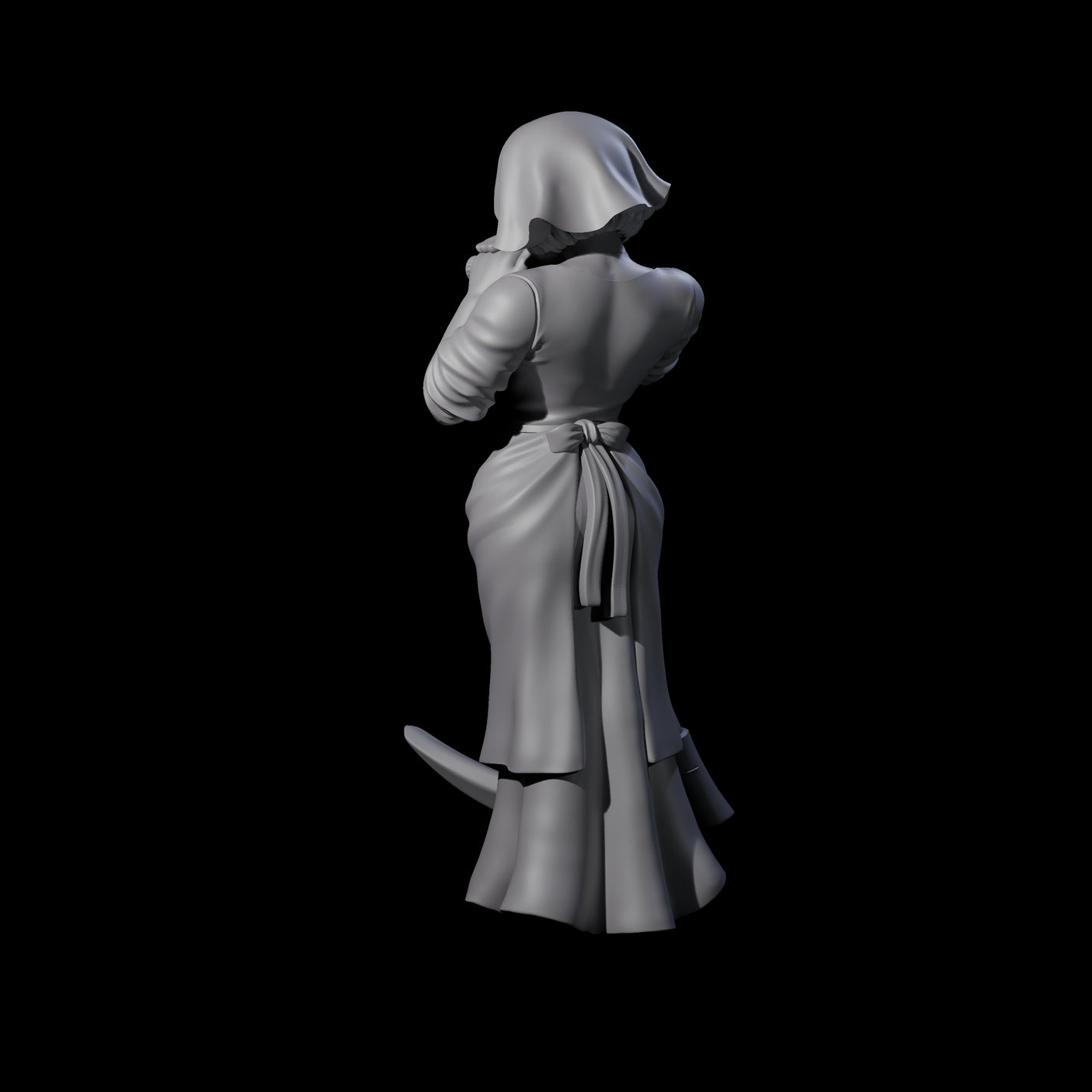 Rosalia - Resting Farm Hand Miniature for Dungeons and Dragons, Pathfinder or other TTRPGs