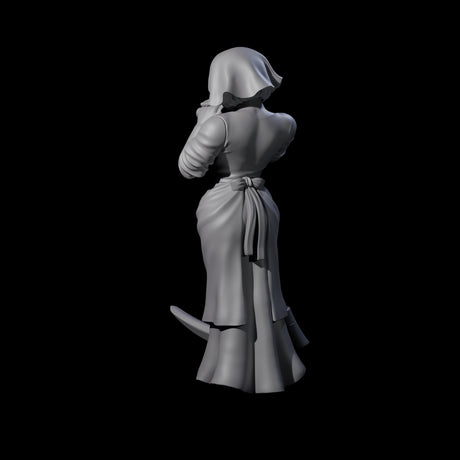 Rosalia - Resting Farm Hand Miniature for Dungeons and Dragons, Pathfinder or other TTRPGs