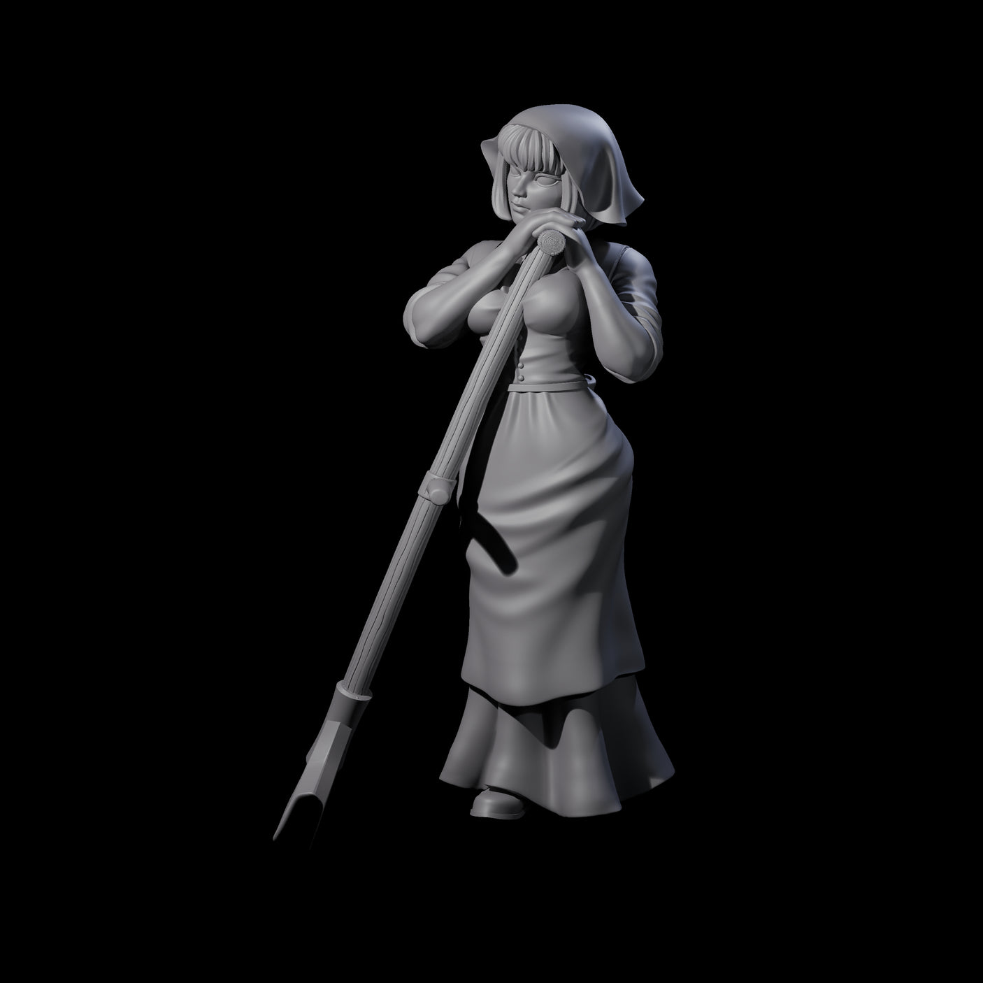 Rosalia - Resting Farm Hand Miniature for Dungeons and Dragons, Pathfinder or other TTRPGs