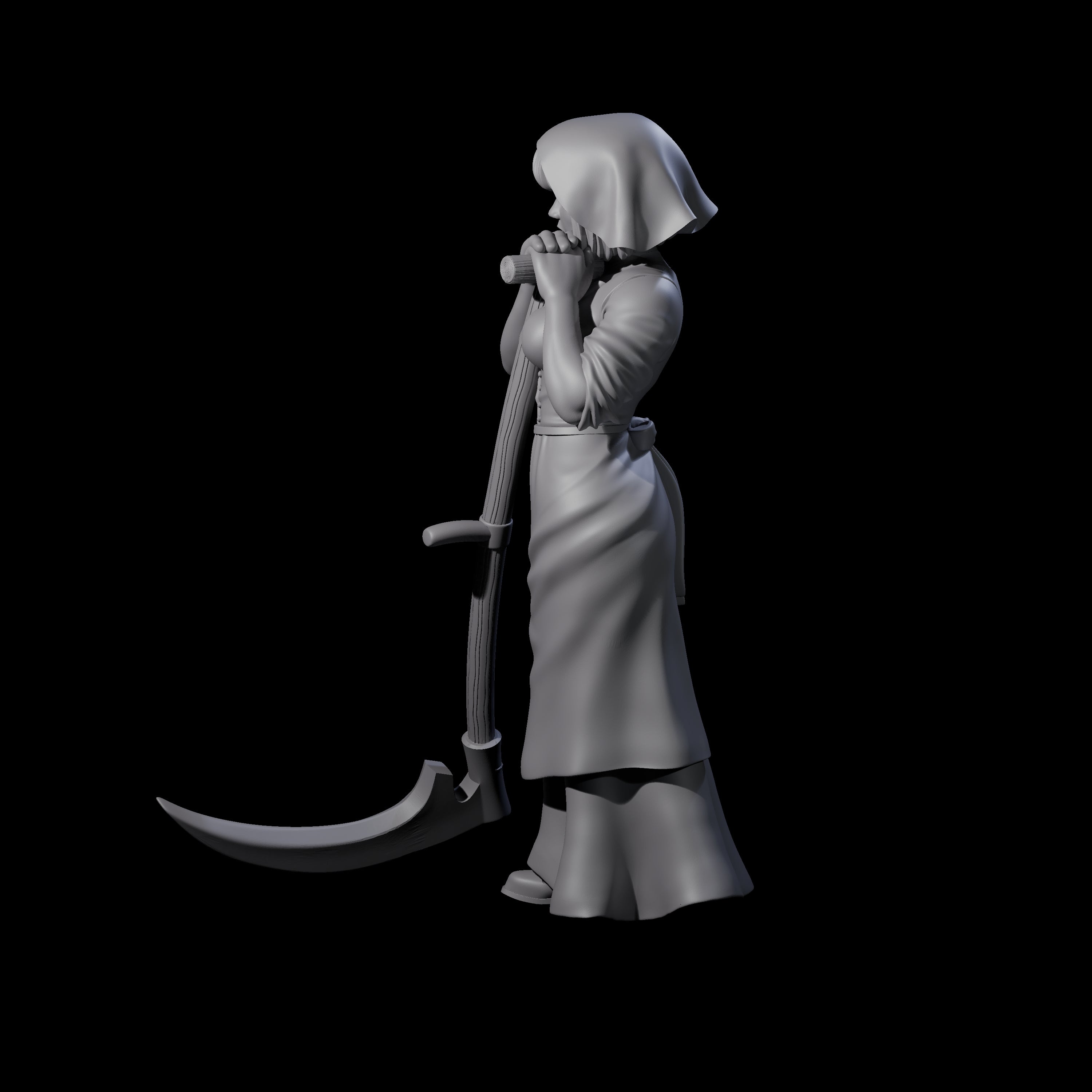 Rosalia - Resting Farm Hand Miniature for Dungeons and Dragons, Pathfinder or other TTRPGs