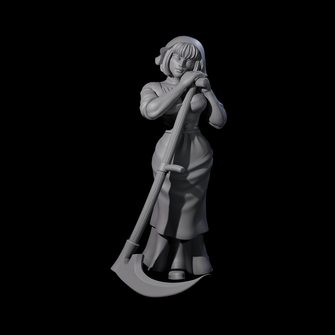 Rosalia - Resting Farm Hand Miniature for Dungeons and Dragons, Pathfinder or other TTRPGs