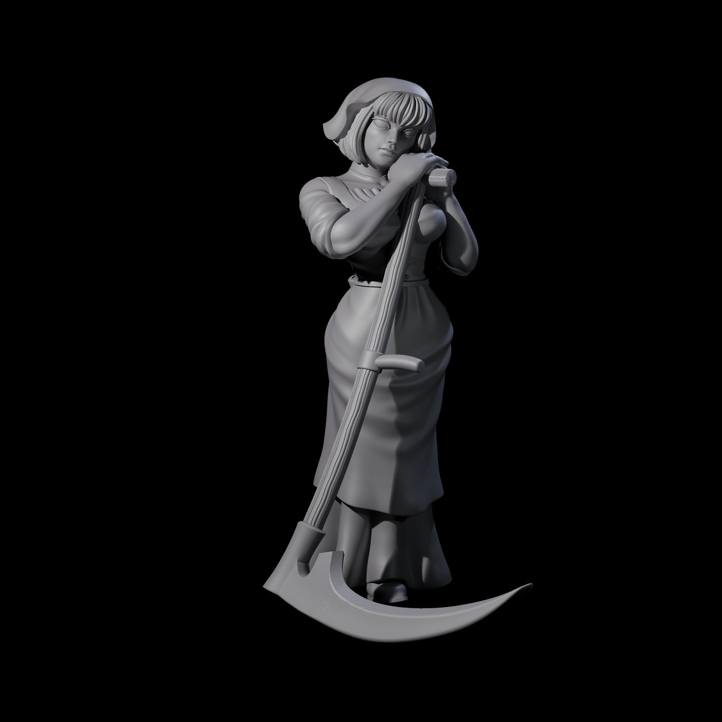 Rosalia - Resting Farm Hand Miniature for Dungeons and Dragons, Pathfinder or other TTRPGs