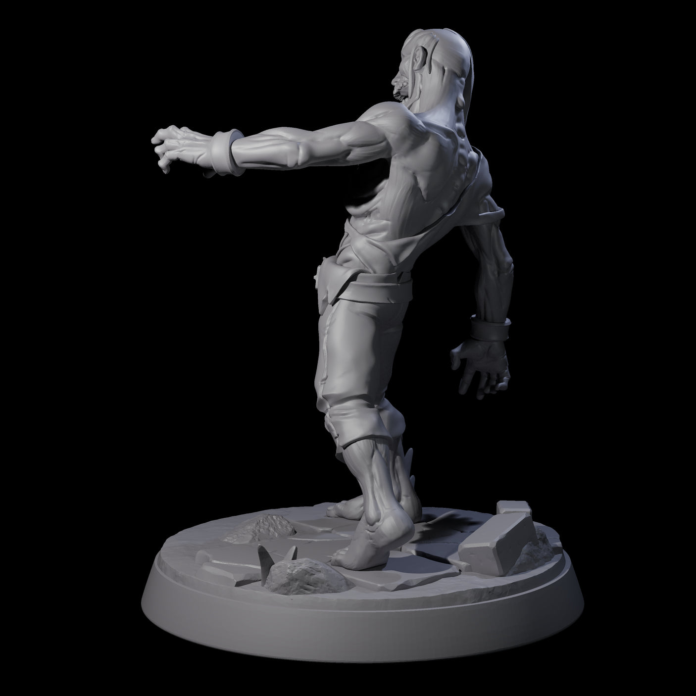 Rotten And Stinking Zombie Horror A Miniature for Dungeons and Dragons, Pathfinder or other TTRPGs