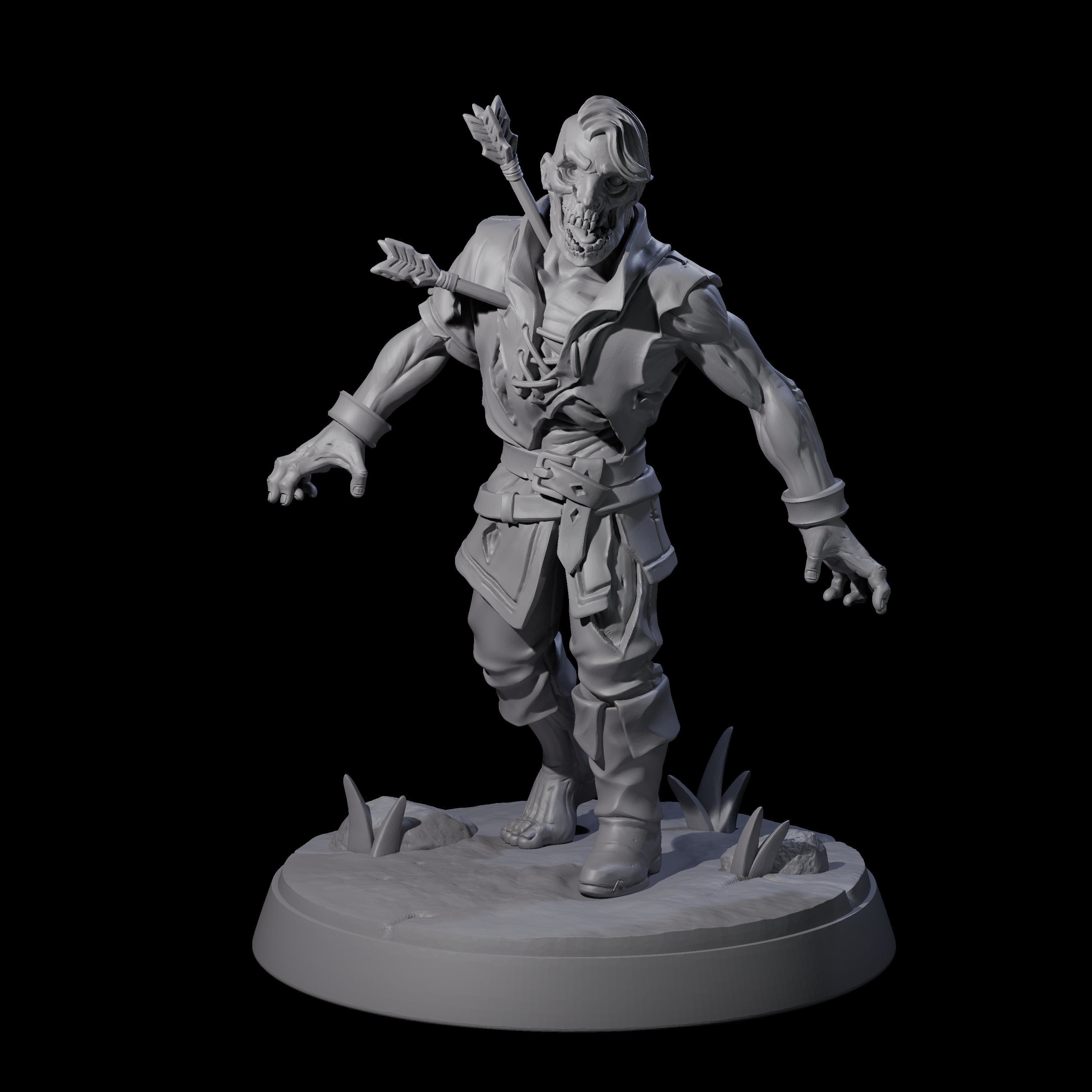 Rotten And Stinking Zombie Horror C Miniature for Dungeons and Dragons, Pathfinder or other TTRPGs