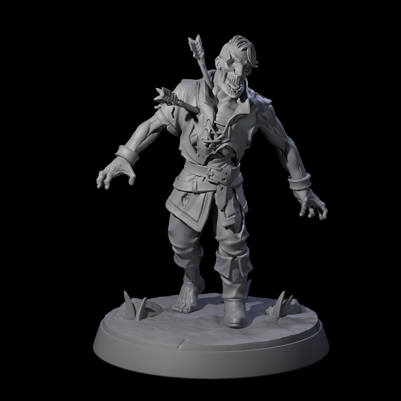 Rotten And Stinking Zombie Horror C Miniature for Dungeons and Dragons, Pathfinder or other TTRPGs