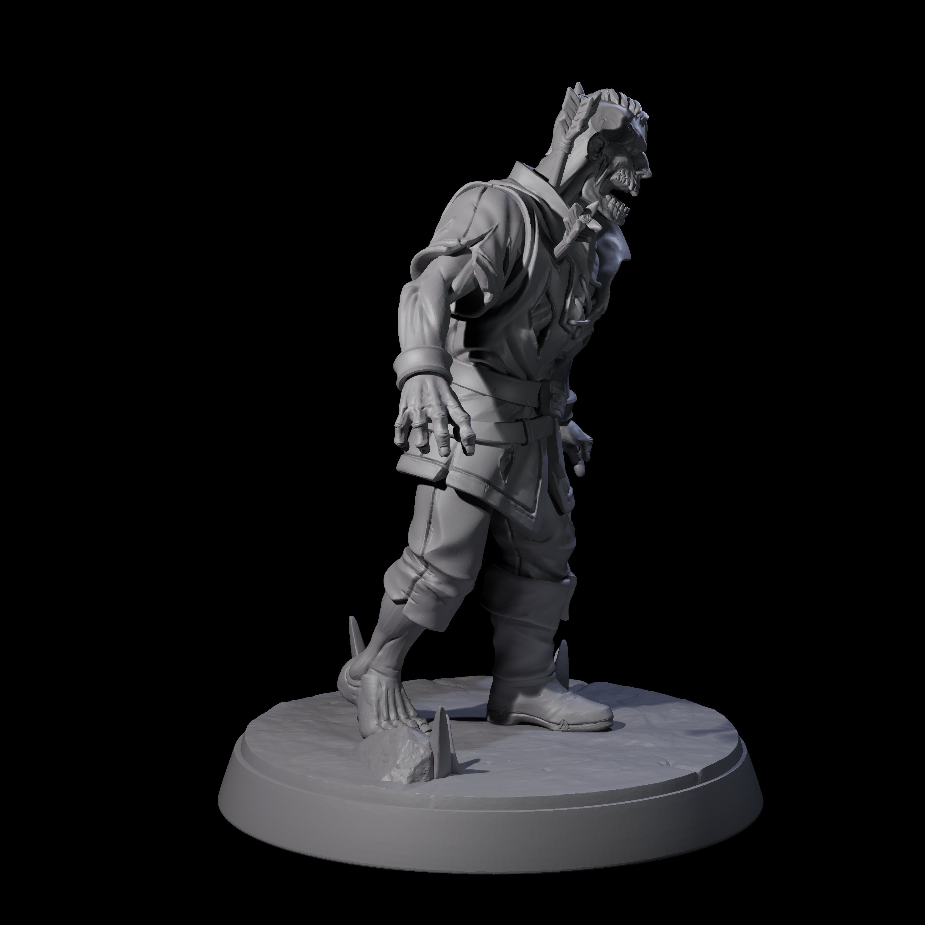 Rotten And Stinking Zombie Horror C Miniature for Dungeons and Dragons, Pathfinder or other TTRPGs